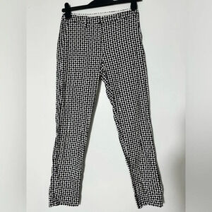 H&M Geometric Pattern Women Pants‎ Sz 4- black and white